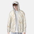 thumbnail image 2 of Vsdgher Chandail à Capuchon pour Adultes Élégant à Motif de Feuille d'Or Imprimée, Maillot Dermoprotecteur pour Hommes Femmes, Chandails de Pêche à Manches Longues avec Protection Solaire pour Course Athlétique Natation-3X-Grand, 2 of 7
