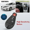 thumbnail image 5 of Key Fob Replacement for Ram 1500 2013-2021, Ram 2500 3500 4500 5500 2013 2014 2015 2016 2017 2018 Pickup Truck Keyless Entry Remote Control Start Car Keys, GQ4-53T, 433 MHz, 2-Pack, 5 of 9