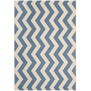 Safavieh Courtyard Ayden Chevron Indoor/Outdoor Area Rug, Blue/Beige, 5'3" x 7'7"
