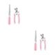 thumbnail image 4 of Tijeras de uñas para mascotas Billuyoard 2 unids/set Acero inoxidable rosa pequeña, 4 of 6