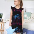 thumbnail image 4 of Kdxio Pyjama d'Été pour Petites Filles, Imprimé Panthère Violette, Robe de Nuit Princesse, Manches Courtes, Taille Moyenne, 4 of 6