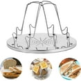 thumbnail image 2 of 4 Slices Camping Toaster With Foldable Stand Porous Tray Bread Toaster For Families Outdoor Gas Stove Picnic Foldable, 2 of 4
