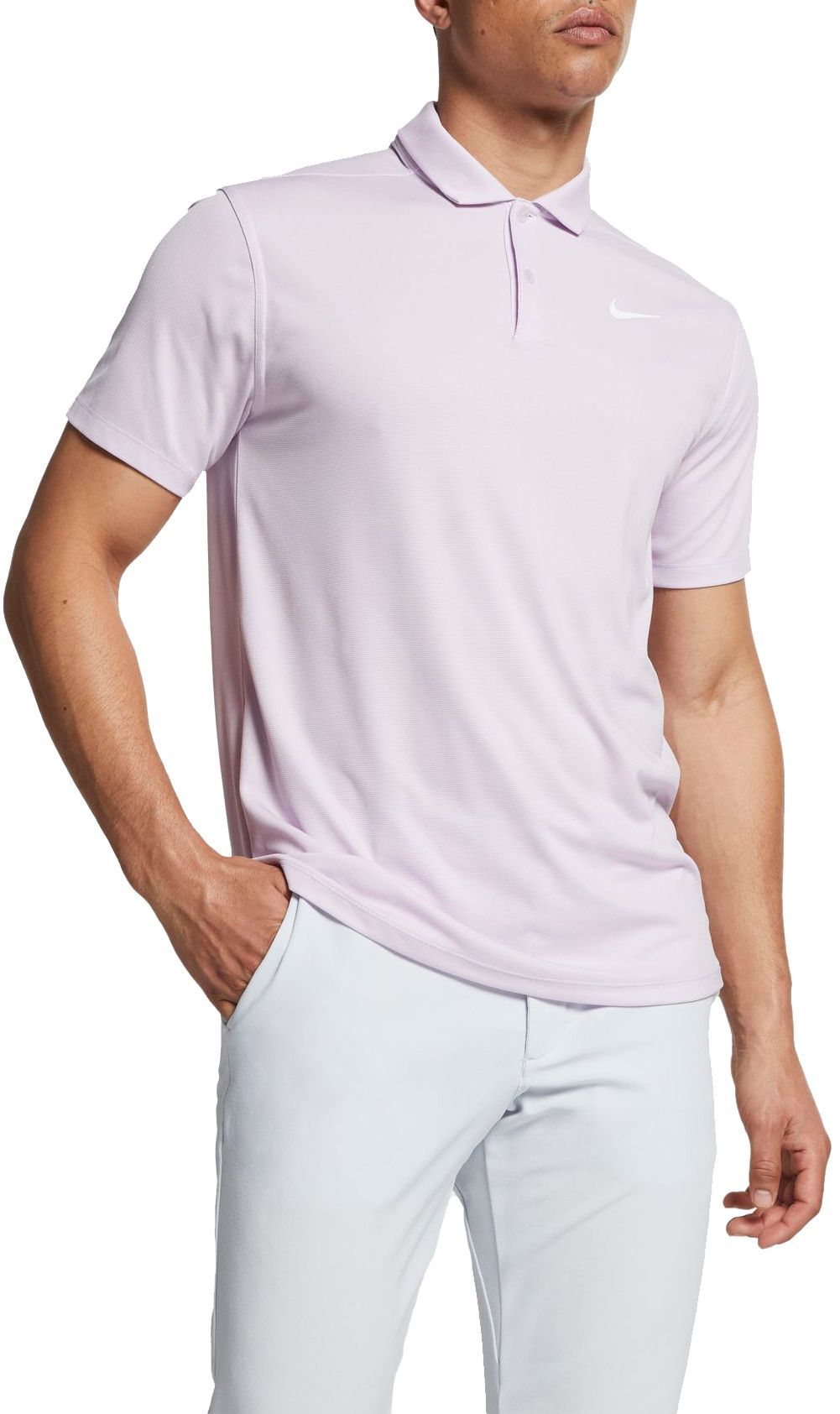 lilac nike golf shirt