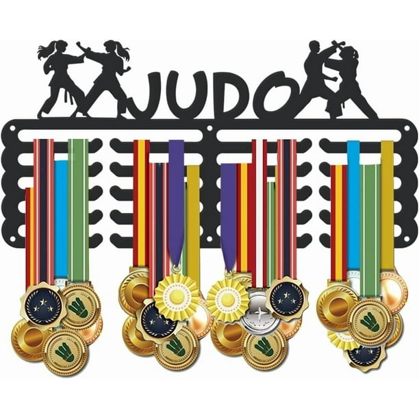 Soporte metálico para medallas deportivas, colgador para medallas, estante para premios, organizador de cintas, montaje en pared, decoración de pared