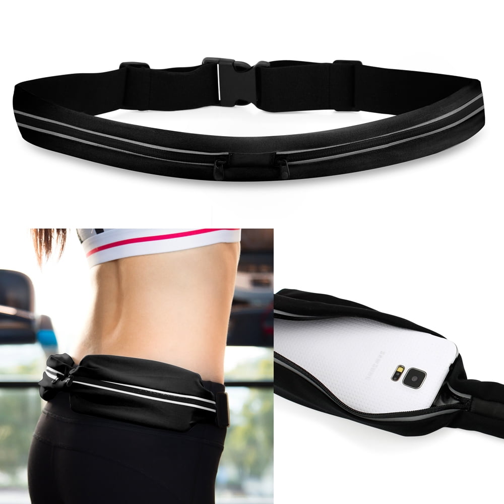 Gearonic - Double Zipper Running Belt Sport Pack Fanny Waist Bag Workout Pouch - 0