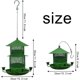 thumbnail image 2 of Metal birdhouse for outdoor use as garden decoration and food source, green, 2 of 5