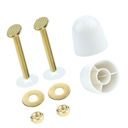 Universals Toilet Base Mounting Hardware Iron-Plater Copper Screws Anti Corrosions Bolts ABS Decorative Covers Caps Set