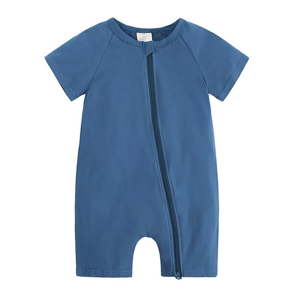 adviicd Baby Rompers Garçon Unisexe Bébé Été Body Romper Combinaison Vêtements Bleu, 66