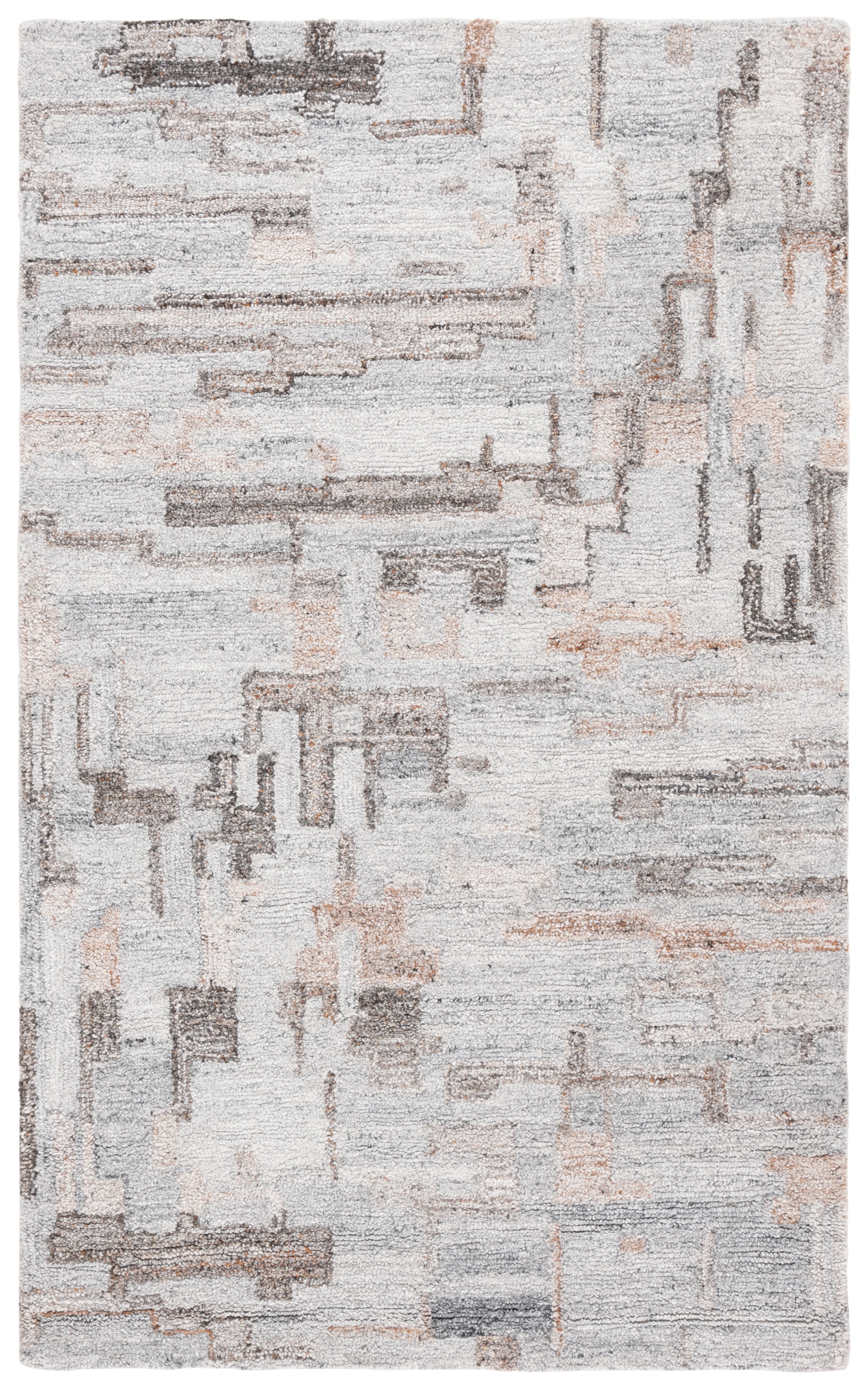 SAFAVIEH Abstract Collin Geometric Area Rug, Gray/Brown, 3' x 5'
