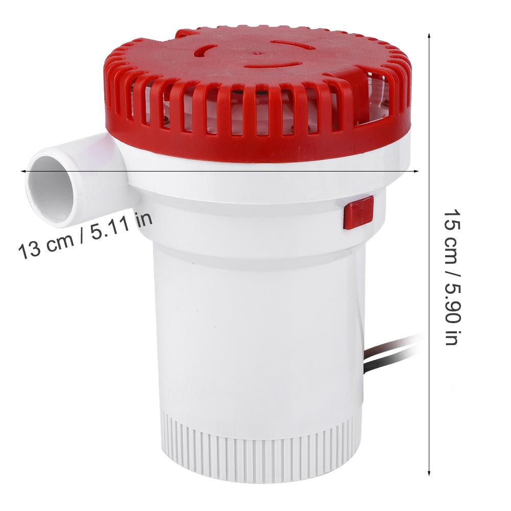 YLSHRF 12V 1500 GPH Submersible Boat Bilge Pump for Marine Yacht Silent