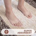 thumbnail image 2 of Luxury Bathroom Rug Mat, Extra Soft and Absorbent Bath Rugs, Non-Slip Plush Shaggy Bath Carpet Runner, Machine Wash Dry, Bath Mats for Bathroom Floor, Tub and Shower, 47x17, Brown, 2 of 6