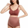 thumbnail image 3 of Aboser Women's Maternity 2 Piece Outfit Set Nursing Bras for Breastfeeding and High Waisted Underwear Sets Pregnancy Matching Set, 3 of 8