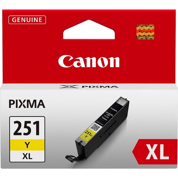 Canon 6451B001 (CLI-251XL), High-Yield Ink, 11 mL, Yellow