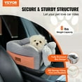 thumbnail image 2 of Console Dog Car Seat, Center Console Dog Booster Seat for Small Dog, Pet Car Seat for Car Armrest with Clip-On Leash 8lbs capacity - Dark Gray, 2 of 5