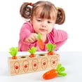 thumbnail image 2 of educativo de para desplumar zanahorias, rompecabezas de a , s de clasificación de formas de tamaño, para de 4 a 6 Salvador Juego de madera para arrancar zanahorias, 2 of 10