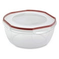 thumbnail image 2 of Ultra-Seal 8.1 Qt Bowl, Large Airtight Food Storage Container, Latching Lid, Microwave and Dishwasher Safe, Clear With Red Gasket, 8-Pack, 2 of 7