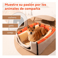 thumbnail image 2 of 2 En 1 Cama Cueva Y Casa Belug  Para Gato Perro Cachorro Con Cojín GRIS NARANJA, 2 of 5