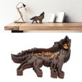 thumbnail image 4 of Figura De Lobo Aullando, Grabado Mecánico Ampliamente Utilizado Detalles Exquisitos Estatua De Tótem De Lobo Madera Premium Para Habitación Para El Hogar Para La Oficina ANGGREK Otros, 4 of 8