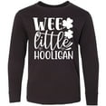thumbnail image 3 of Inktastic St. Patrick's Day Wee Little Hooligan with Shamrocks Long Sleeve Youth T-Shirt, 3 of 5