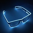 thumbnail image 3 of Máscara de lentes luminosos Sunnimix LED Traje de Halloween Blanco, 3 of 8