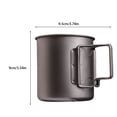 thumbnail image 4 of Greeniant Taza de agua para acampar, taza de bebida turística con mango portátil, cocina hirviendo al aire libre, café, té de la leche, bebida Kits de desorden para acampar 500ML Greeniant OD029767-03, 4 of 6