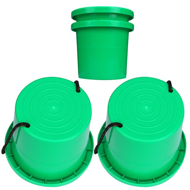 OULII 2 Pairs of Kids Balancing Stilts Plastic Green for Concentration Improvement