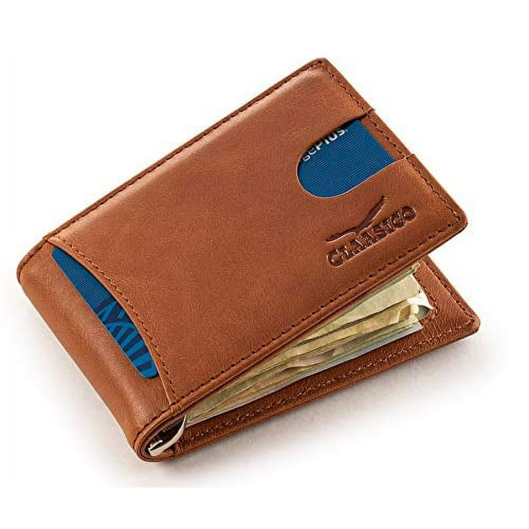 Leather Front Pocket Wallets Men, Slim Rfid Leather Wallet Men