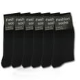 thumbnail image 4 of Men's Cotton Dress Mid Calf Solid Black Socks, 4 of 4