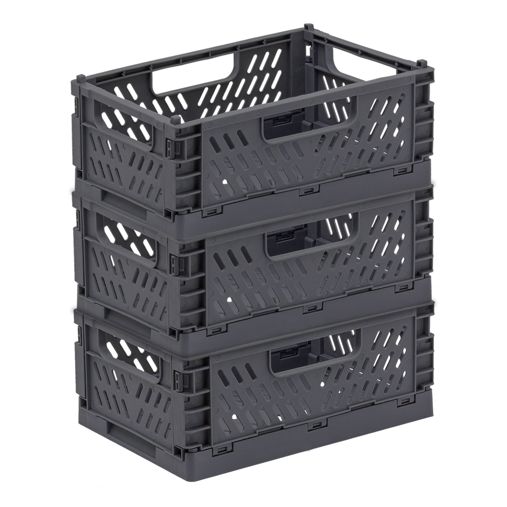 EZDO Small Collapsible Storage Crates 3 Pack