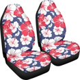 thumbnail image 3 of XYZCANDO Hibiscus Flowers Front Seat Cover Stretchy Anti-Slip Car Seat Covers Interior Car Interior, Easy to Install Protector Truck Vehicle, 3 of 10