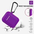 thumbnail image 2 of Coffea Protective Silicone Case with Keychain for AirPods 1 & 2 (Front LED Not Visible) (Purple), 2 of 7