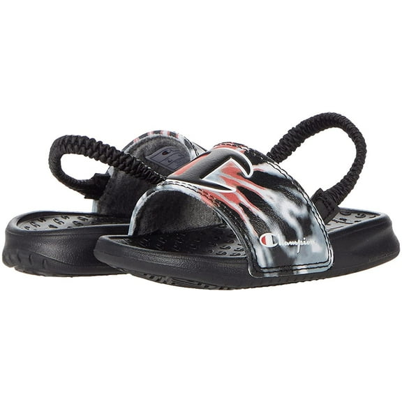 Champion Superslide Tie-Dye Toddler Black/Scarlet/Multi 6 Toddler M