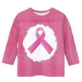thumbnail image 4 of Feancey Breast Cancer Awareness T-Shirts for Girls 3/4 Sleeve Tunic Tops Teen Girl Cute Pink Ribbon Graphic Tee Comfy Casual Breast Cancer Shirt Pink-7 5-6 Years, 4 of 5