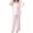 Pink, variant on FRSASU Women Pants Home Wear Pajamas Women Pants Two-Piece Suit Long Sleeve Pants Pajama Set Homewear Green 6(M)