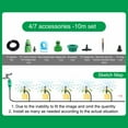 thumbnail image 5 of Kezqiaxn Garden Supplies 32FT Greenhouse Drip Irrigation Kit Automatic Irrigation System Patio Misting Plant Watering System Blank Distribution Tubing Hose Adjstable Nozzle Emitters, 5 of 9