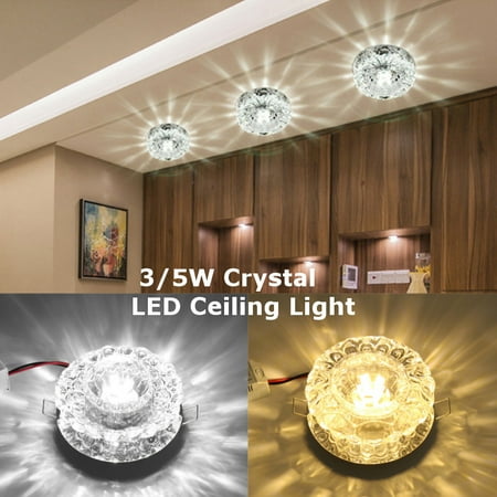 Colored Pendant Lights Kitchen AC85-265V 5W 5730SMD LED Ceiling Light Fixture Modern Pendant Chandelier Romantic Crystal Lamp Light For Living Room Kitchen Bedroom Home Decor ()