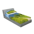 thumbnail image 2 of Ambesonne Nature Fitted Sheet & Pillow Sham Set, Wild Flowers in Alps, Twinxl, Yellow Green, 2 of 2