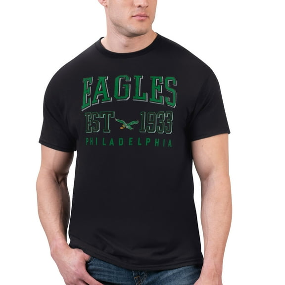 Men's Starter  Black Philadelphia Eagles Retro Team Graphic T-Shirt