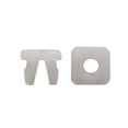 thumbnail image 1 of Unique Bargains 50Pcs White Square Plastic Rivets Fender Fastener Retainer Clips 10 x 7.5mm, 1 of 2