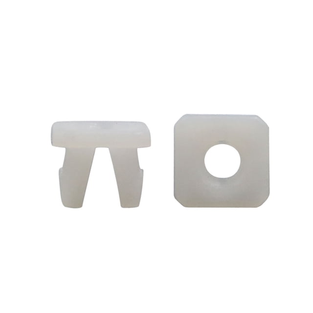 Unique Bargains 50Pcs White Square Plastic Rivets Fender Fastener Retainer Clips 10 x 7.5mm