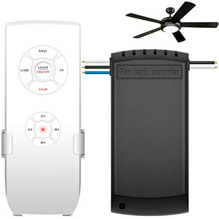 

Universal Ceiling Fan Remote Control Kit 3-in-1 Ceiling Fan Light Timing & Speed Wireless Remote Control and Receiver Kits for Ceiling Fan Lamp