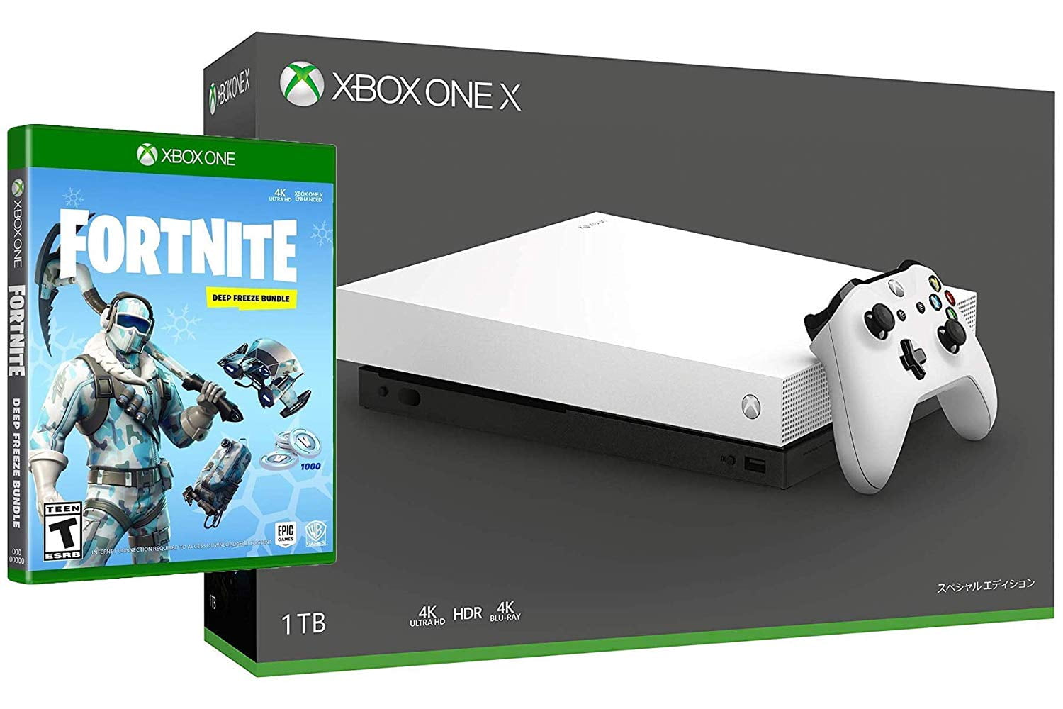 Microsoft Xbox One X White Special Edition Fortnite Frostbite