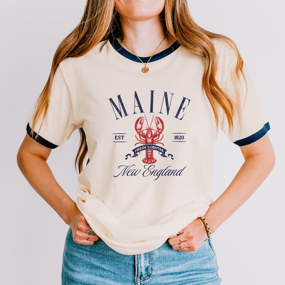 Maine New England - Women's Ringer Tee