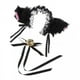 thumbnail image 4 of Conjunto de accesorios para disfraz de cosplay con diadema y gargantilla de campana con orejas de gato para mujer Negro, 4 of 7