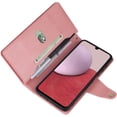 thumbnail image 6 of Compatible with Samsung Galaxy A14 5G Case Wallet with RFID Blocking Card Slot Flip Leather Zipper with Strap Protective Phone Case for Samsung Galaxy A14 5G Wallet Case(Pink-6.6 inch), 6 of 7