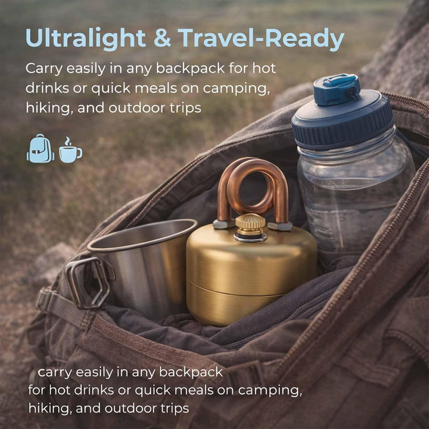 2026 Upgrade High-Power Portable Mini Outdoor Spirit Burner & Alcohol Stove, Lightweight Aluminum Camping Stove with Stable Stand, Fuel-Efficient Compact Backpacking Cooking Gear (SilverS)