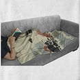 thumbnail image 6 of Camper Soft Flannel Fleece Throw Blanket, Tent and Hippie Van in Wilderness Exotic Beach Lifestyle, Cozy Plush for Indoor and Outdoor Use, 70" x 90", Charcoal Grey Dark Coral, by Ambesonne, 6 of 6