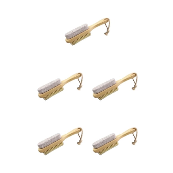 Toystoory Cepillo de cerdas de piedra pómez, depurador de 2 caras para el cuidado de los pies, herramienta de pedicura para exfoliar la piel Type2