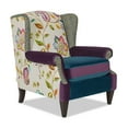 thumbnail image 3 of Anya Wingback Accent Arm Chair Multicolored Floral, 3 of 9