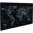 thumbnail image 1 of Mouse Pad Large Gaming Desk Mat Extended Mousepad with Personalized Design Keyboard Pad for Laptop, Computer and PC - 35.4 x 15.7 inches Black World Map, 1 of 5